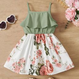 Miss & Chief Girls Floral Printed Fit & Flare Dress-image-99