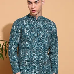 FUBAR Men Abstract Printed Daily Cotton Straight Kurta-picture-25