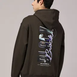 BLACK BUCK Men Printed Hooded Sweatshirt-image-92