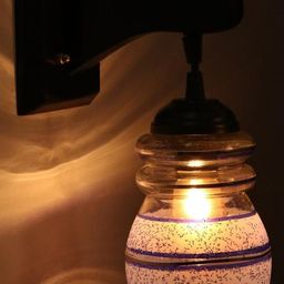 SOMIL Blue Glass Cylinder Printed Wall Lamps-picture-18