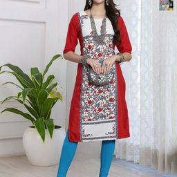 HERE&NOW Women Pack Of 2 Geometric Printed Straight Kurta-picture-48