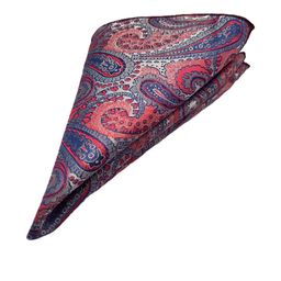 VOICI Men Pink And Blue Paisley Printed Designer Pocket Square Coat Hanky-image-42