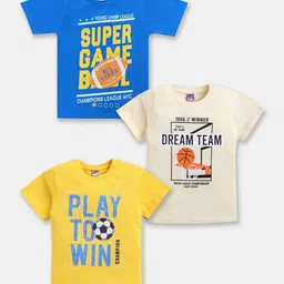Here&Now X Game Begins Boys Set of 3 Printed T-shirt-picture-26