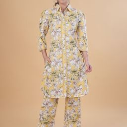 BAESD Floral Printed Shirt Collar Kurta With Palazzos-picture-23