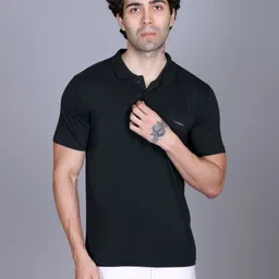 Dzant Men Air Max Solid Polo Collar Cotton T-shirt-picture-12