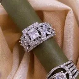 TIYARA Brass Silver-Plated Ring-image-58