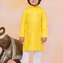 KID1 Boys Solid Woven Design Kurta with Pyjama-41