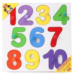 Anindita Wooden Numbers 1 to 10 Big Size Puzzle Multicolor - 11 Pieces-3