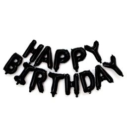 Shopperskart Happy Birthday Foil Balloons - Black-15
