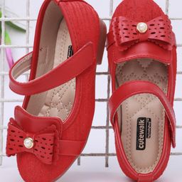 Cute Walk by Babyhug Bellies Bow Applique Embellished - Red-picture-24