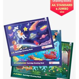 Target Publication A4 Standard & Jumbo Size Drawing Book Set of 3 - 36 Pages each-picture-4