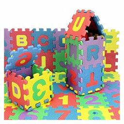 VWorld Interlocking Alphabet & Numbers Floor Puzzle Multicolor - 36 Pieces-26