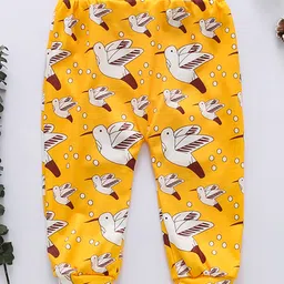 Kookie Kids Full Length Lounge Pant Bird Print - Yellow-picture-32