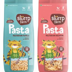 Slurrp Farm No Maida Fusilli & Macaroni Pasta - 400 gm Each-0