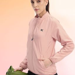 HRX by Hrithik Roshan Brand Logo Detail Mock Collar Running Jacket-picture-7