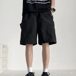 StyleCast x Revolte Men Solid Mid-Rise Cargo Shorts-picture-43