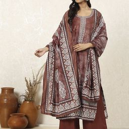 Biba Ethnic Motifs Printed Velvet Unstitched Dress Material-image-52