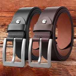 The Roadster Lifestyle Co Set Of 2 Leather Formal Belts-image-61