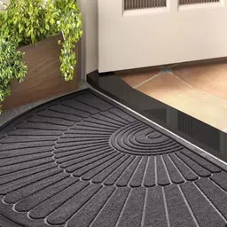 AaHo Decor Grey Self-Designed Anti-Skid Doormat-17