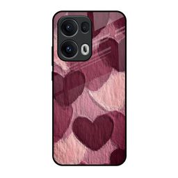 QRIOH Sweetheart Patterned Oppo Reno13 Pro 5G Glass Back Case Mobile Accessories-image-39