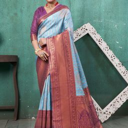 Mitera Woven Design Zari Kanjeevaram Saree-image-72