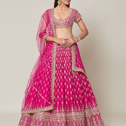 Samyukta Singhania Embroidered Mirror Work Ready to Wear Lehenga & Blouse With Dupatta-picture-54