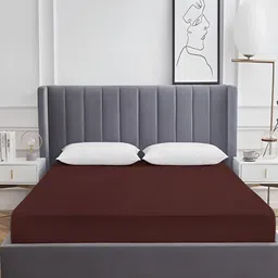hargunz Coffee Brown Terry Water Resistant Mattress Protector-picture-16