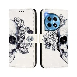 PEEPERLY Conversational Printed Oneplus 12 Flip Case Mobile Accessories-34