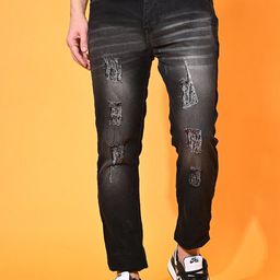 LINARIA Men Cotton Classic Heavy Fade Highly Distressed Low-Rise Straight Fit Jeans-image-63
