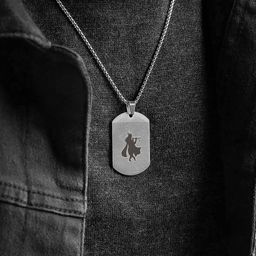 Mesmerize Men Hare Krishna Micro Carved Tag Pendant With Chain-image-30