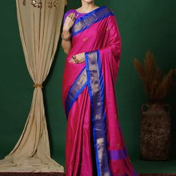 A S CREATION Woven Design Pure Silk Kanjeevaram Saree-image-49