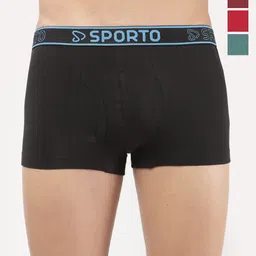 Sporto by Macho Pack Of 4 Combed Cotton Trunks-picture-42