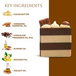 SOAPYWISE Natural Choco Bar Bathing Soap - 90g image 3