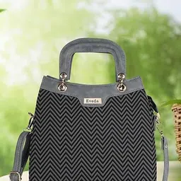 VELUCIA Women Striped Textured Structured Handheld Bag-17