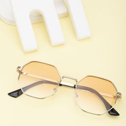 Provogue Unisex Orange Hexagonal Sunglasses-34