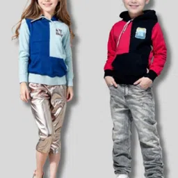 LAKSIMA Unisex Kids Printed Hooded Sweatshirt-19