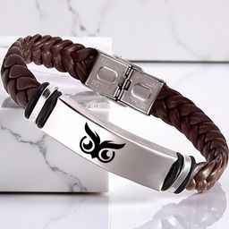 Sullery Silver-Plated Leather Cuff Bracelet-image-95