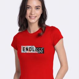 Moda Rapido Women Typography Printed Round Neck Cotton T-shirt-picture-8