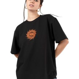 RHINO CULT Women Printed Drop-Shoulder Sleeves T-shirt-image-69