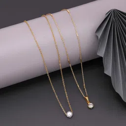 Boghra Sales Set Of 2 Gold-Plated Alloy American Diamond Necklace-40