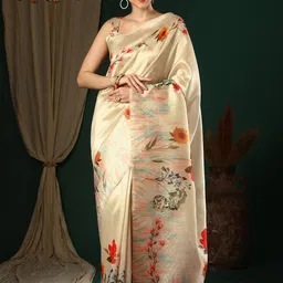KALINI Women Floral Printed Bagru Saree-picture-34