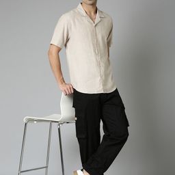 Mast & Harbour Men Standard Fit Solid Spread Collar Casual Shirt-image-98
