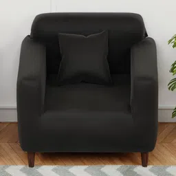 Myntra Elegant Homes Black Solid Polyester 2 Piece Sofa Cover With Arms-image-31