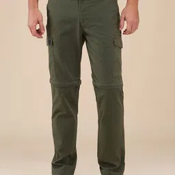 Being Human Men Classic Regular Fit Cargos Trousers-image-64