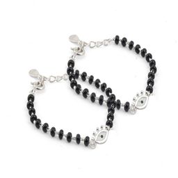 Paavni Unisex Kids 2 Sterling Silver Handcrafted Link Bracelet-image-76