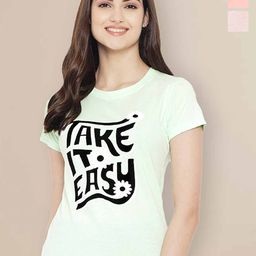 Metronaut Women Typography 3 Printed Applique T-shirt-image-54