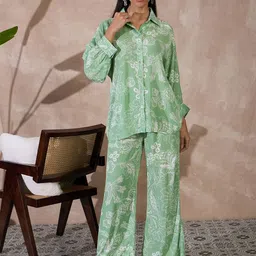all about you Printed Shirt With Trousers Co-Ords-image-31