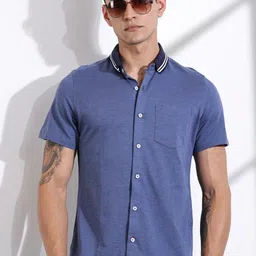 Thomas Scott Men Classic Slim Fit Opaque Casual Shirt-image-30