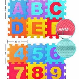 VWorld Interlocking Alphabet & Numbers Floor Puzzle Multicolor - 36 Pieces image 3