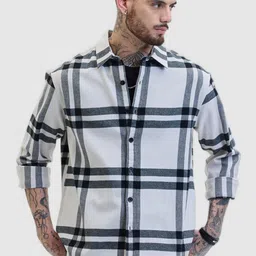 Snitch Men Checked Open Front Jacket-10